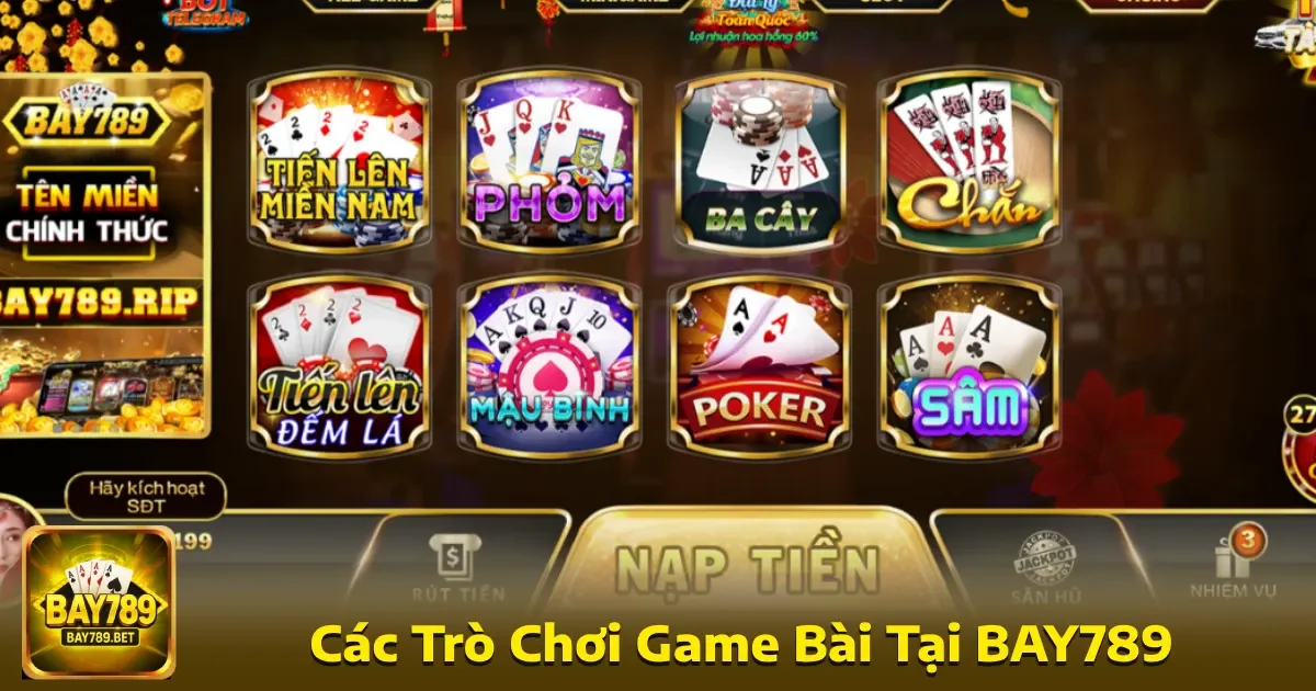 Bay789 25 Sảnh Game Bài tại sân chơi mang đến trải nghiệm chân thực và sống động.